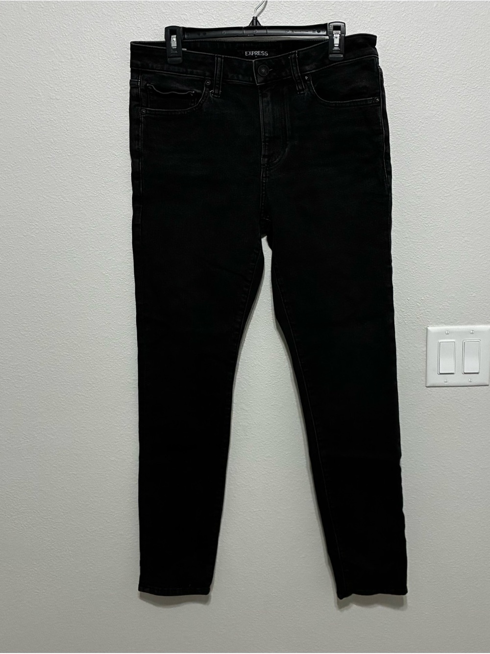 Express Black Hyper Stretch Skinny Denim Jeans Men’s 32X32